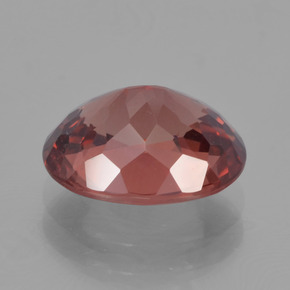 Granada malaia rosa rosado natural 3,48ct, corte oval, VS
