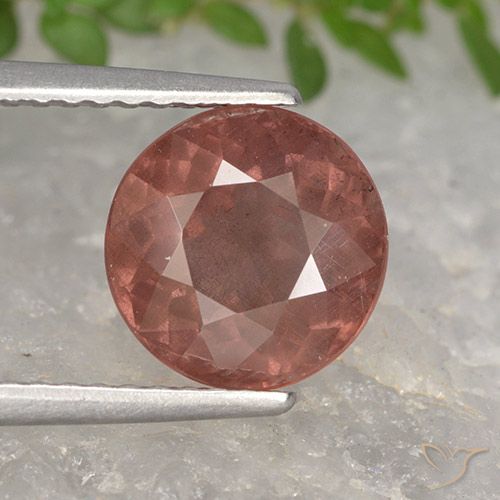 Malaya Garnet Rosa Borgonha Natural 2.85ct, Corte Redondo, VS