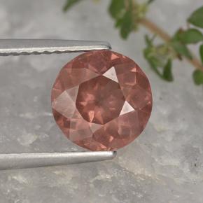 Granada malaia laranja natural 2,12ct, corte redondo, VS