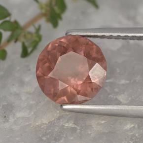 Granada malaia laranja natural 2,12ct, corte redondo, VS