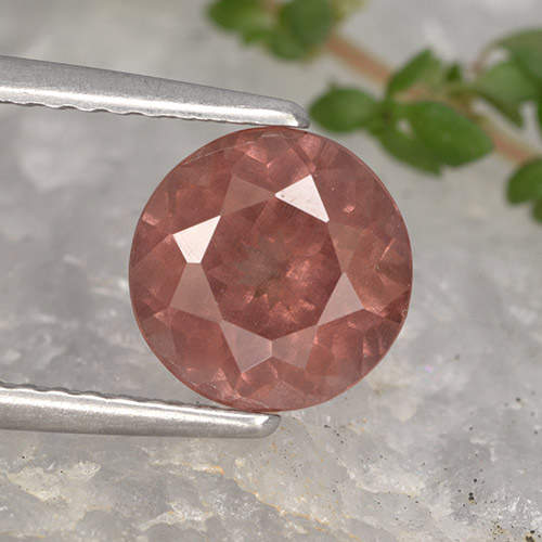 Granada malaia rosa natural 1,94ct, corte redondo, VS