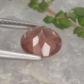 Granada malaia rosa natural 1,94ct, corte redondo, VS