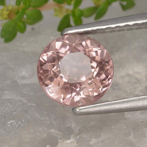Granada malaia rosa natural 1,95ct, corte redondo, VS