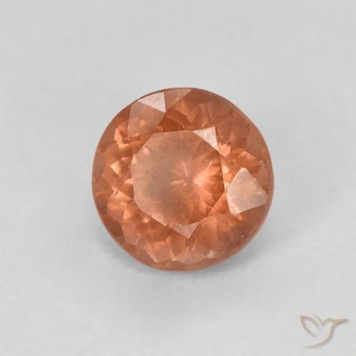 Malaya Garnet Rosa Alaranjado Natural 0.82ct, Redondo, VS