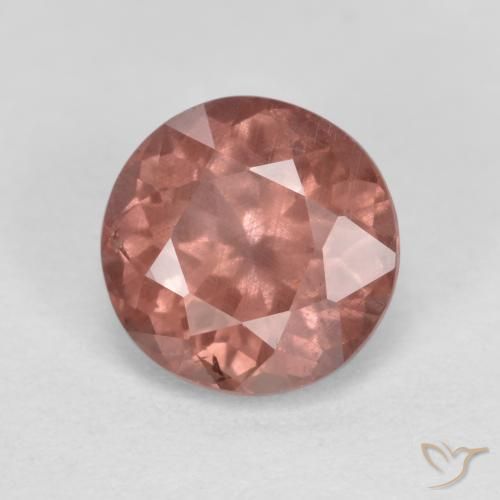 Granada malaia rosa natural 1,04ct, corte redondo, VS