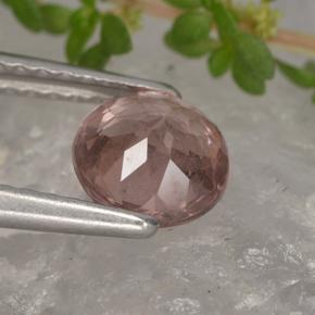 Granada malaia rosa natural 1,04ct, corte redondo, VS