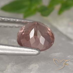 Malaya Garnet rosa rosa Natural 0.90ct, Redondo, VS