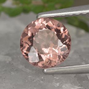 Granada malaia rosa natural 1,18ct, corte redondo, VS