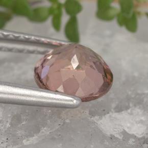 Granada malaia rosa natural 1,18ct, corte redondo, VS