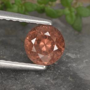 Granada malaia rosa natural 0,61ct, corte redondo, VS