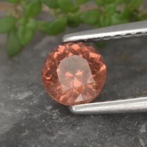 Granada malaia rosa natural 0,61ct, corte redondo, VS
