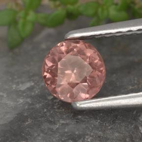 Granada malaia rosa natural 0,79ct, corte redondo, VS