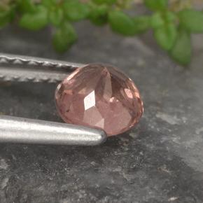 Granada malaia rosa natural 0,79ct, corte redondo, VS