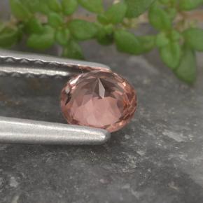 Malaya Garnet rosa rosa Natural 0.46ct, Corte Redondo, VS