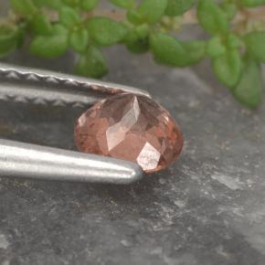 Granada malaia laranja natural 0,50ct, corte redondo, VS