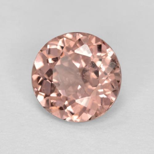 Granada malaia rosa natural 1,28ct, corte redondo, VS