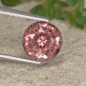 Granada malaia rosa natural 1,61ct, corte redondo, VS