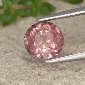 Granada malaia rosa natural 1,61ct, corte redondo, VS