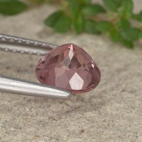 Granada malaia rosa natural 1,61ct, corte redondo, VS