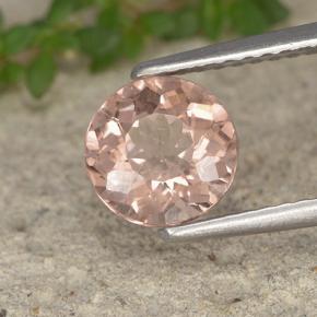 Granada malaia rosa natural 1,38ct, corte redondo, VS