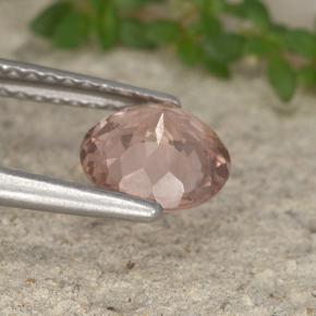 Granada malaia rosa natural 1,38ct, corte redondo, VS