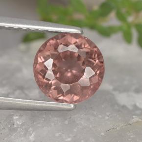 Granada malaia rosa natural 1,66ct, corte redondo, VS