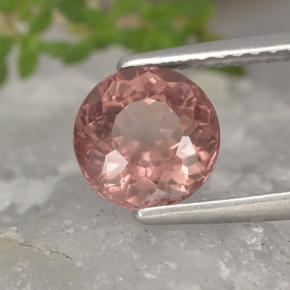 Granada malaia rosa natural 1,66ct, corte redondo, VS