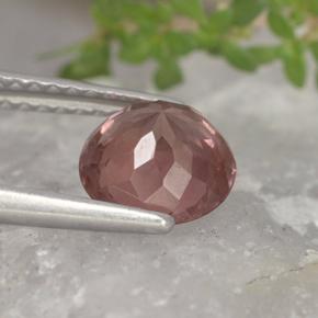 Granada malaia rosa natural 1,66ct, corte redondo, VS