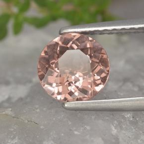 Granada malaia rosa natural 1,34ct, corte redondo, VS