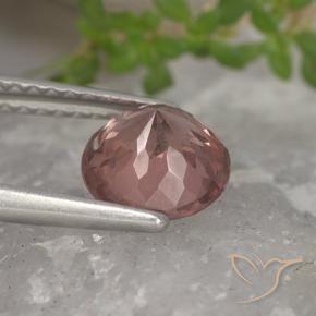 Granada malaia rosa natural 1,62ct, corte redondo, VS