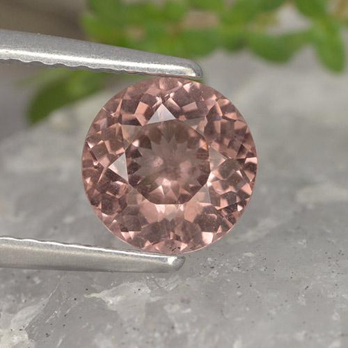 Granada malaia rosa natural 1,29ct, corte redondo, VS