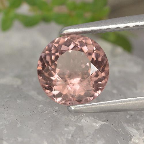 Granada malaia rosa natural 1,29ct, corte redondo, VS