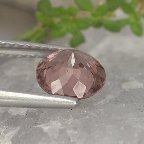 Granada malaia rosa natural 1,29ct, corte redondo, VS