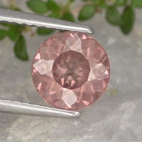 Granada malaia rosa natural 1,50ct, corte redondo, VS