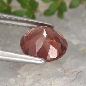 Malaya Garnet Tijolo vermelho Natural 1.64ct, Redondo, VS