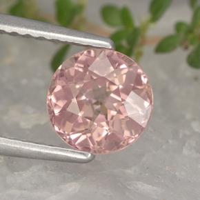 Granada malaia rosa natural 1,44ct, corte redondo, VS