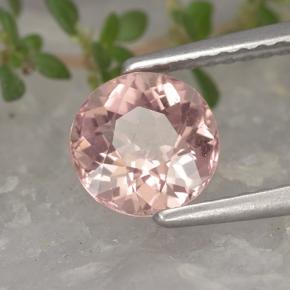Granada malaia rosa natural 1,44ct, corte redondo, VS