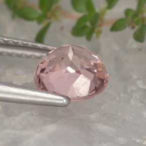 Granada malaia rosa natural 1,44ct, corte redondo, VS