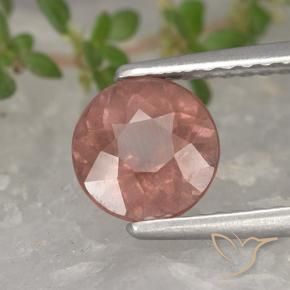Malaya Garnet rosa médio Natural 1.34ct, Redondo, VS