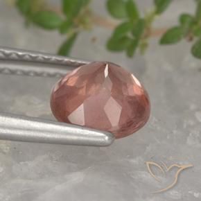 Malaya Garnet rosa médio Natural 1.34ct, Redondo, VS