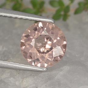 Malaya Garnet Rosa Laranja Natural 1.68ct, Corte Redondo, VS