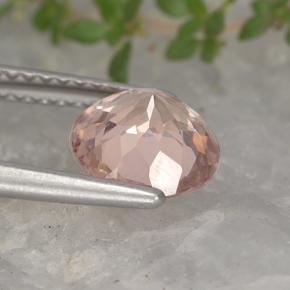 Malaya Garnet Rosa Laranja Natural 1.68ct, Corte Redondo, VS