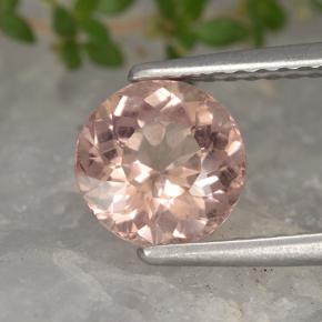 Granada malaia laranja natural 1,44ct, corte redondo, VS