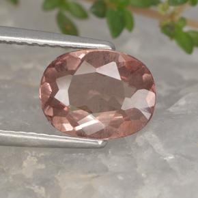 Granada malaia rosa natural 1,67ct, corte oval, VS