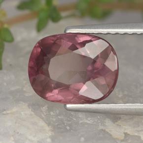 Granada malaia rosa natural 2,53ct, corte oval, VS
