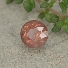 Malaya Garnet Rosa Alaranjado Natural 1.27ct, Redondo, VS
