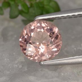 Granada malaia laranja natural 1,34ct, corte redondo, VS