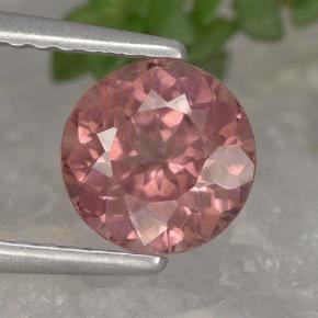 Granada malaia rosa natural 1,44ct, corte redondo, VS