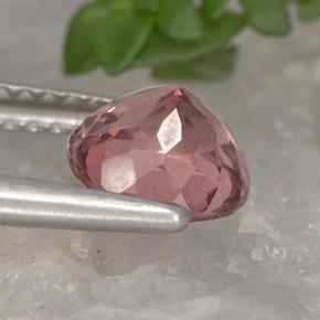 Granada malaia rosa natural 1,44ct, corte redondo, VS