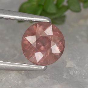 Granada malaia rosa natural 0,83ct, corte redondo, VS